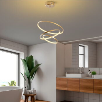 LED závesné svietidlo v zlatej farbe ø 50 cm Simit – Opviq lights - Image 3