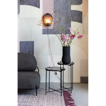 Okrúhly odkladací stolík so sklenenou doskou 43x86 cm Li – White Label – Obrázok 4