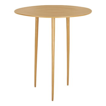 Horčicovožltý kovový odkladací stolík Leitmotiv Supreme, ø 42,5 cm