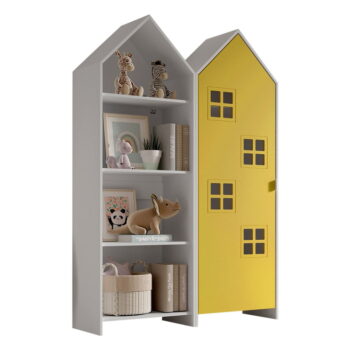 Žlto-biela otvorená detská šatníková skriňa 115x171,5 cm CASAMI BRUGES – Vipack