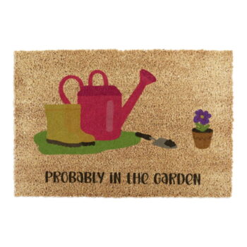 Rohožka z kokosového vlákna 60x90 cm Probably in the Garden – Artsy Doormats