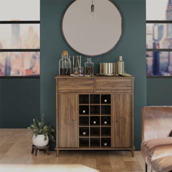 Vinotéka v dekore orecha na 15 fliaš 91x91 cm Farnsworth - Queer Eye – Obrázok 5