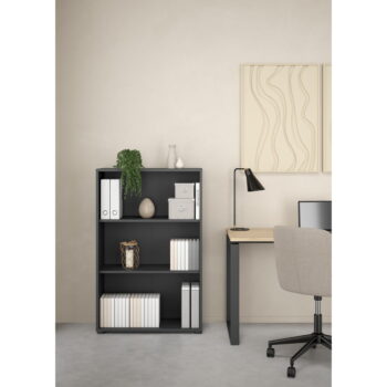 Antracitová knižnica 80x124 cm Sign – Tvilum – Obrázok 6