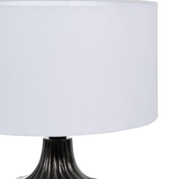 Čierno-biela stolná lampa s textilným tienidlom (výška 52,5 cm) – Ixia - Image 4