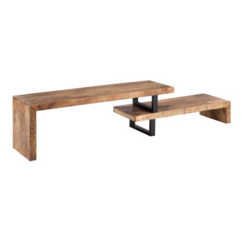 Konzolový stolík z mangového dreva v prírodnej farbe 40x140 cm Ava – Ixia - Image 8