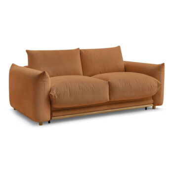 Oranžová rozkladacia pohovka 214 cm Ernest – Bobochic Paris - Image 9
