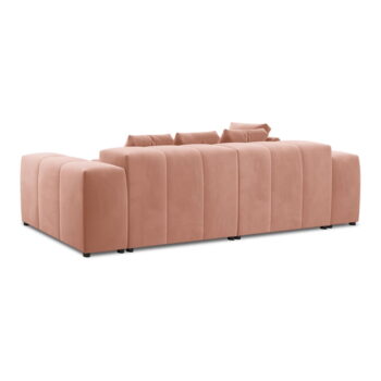 Ružová zamatová rohová pohovka (variabilná) Rome Velvet - Cosmopolitan Design – Obrázok 4
