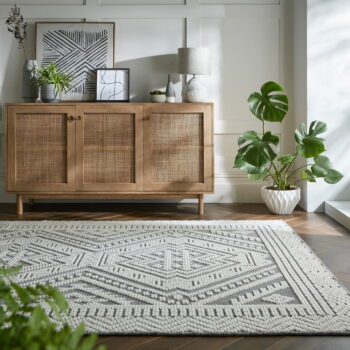 Sivý umývateľný koberec zo ženilky 160x240 cm Jaipur – Flair Rugs - Image 3