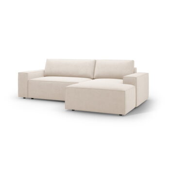 Béžová rozkladacia rohová pohovka z textílie bouclé (pravý roh) Jodie – Micadoni Home – Obrázok 4