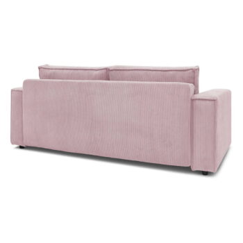 Svetloružová menčestrová rozkladacia pohovka 245 cm Nihad – Bobochic Paris - Image 10