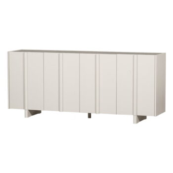 Krémovobiela nízka modulárna komoda z borovicového dreva 200x85 cm Basu – WOOOD - Image 2
