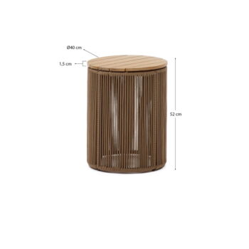 Okrúhly záhradný odkladací stolík ø 40 cm Mesa – Kave Home – Obrázok 6
