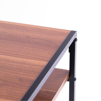 Hnedý konferenčný stolík s doskou v dekore orechového dreva 40x80 cm Pjan – Homede - Image 5