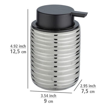 Keramický dávkovač mydla v striebornej farbe 0.28 l Vilalba - Wenko - Image 8
