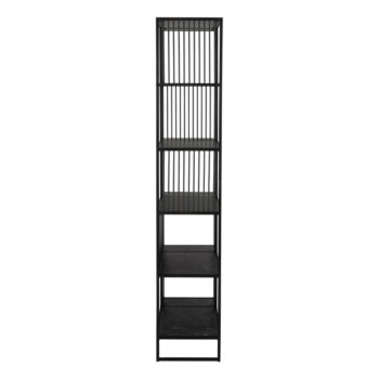 Čierna knižnica v dekore kameňa 85x185 cm Strington – Actona - Image 3