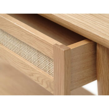 Konzolový stolík s doskou v dubovom dekore v prírodnej farbe 40x110 cm Barrali – Unique Furniture - Image 4