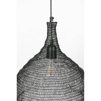 Čierne závesné svietidlo White Label Lena, ø 37 cm - Image 5