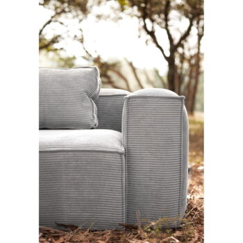 Sivá menčestrová pohovka 240 cm Blok – Kave Home - Image 6