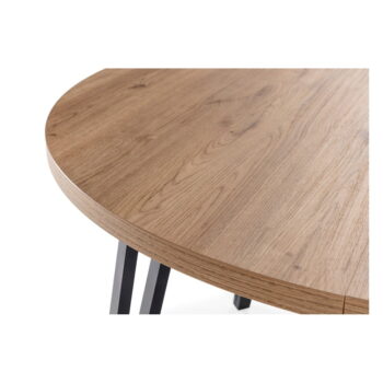 Okrúhly rozkladací jedálenský stôl v prírodnej farbe ø 120 cm Cleo – Marckeric – Obrázok 6