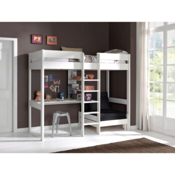 Biela vyvýšená detská posteľ 90x200 cm Pino - Vipack - Image 3