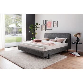 Sivá čalúnená dvojlôžková posteľ 180x200 cm La Gomera – Meise Möbel – Obrázok 7