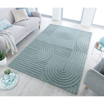 Tyrkysovomodrý vlnený koberec Flair Rugs Zen Garden, 120 x 170 cm – Obrázok 5