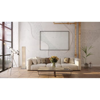 Béžová stojacia lampa s textilným tienidlom (výška  110 cm) Thor – Fischer & Honsel - Image 3
