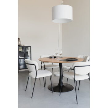 Biela stojacia lampa s textilným tienidlom (výška 220 cm) Martine – White Label - Image 3
