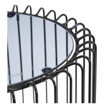 Okrúhly odkladací stolík so sklenenou doskou ø 45 cm – Ixia – Obrázok 6