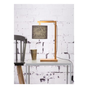 Stolová lampa s tmavosivým tienidlom a konštrukciou z bambusu Good&Mojo Himalaya - Image 5