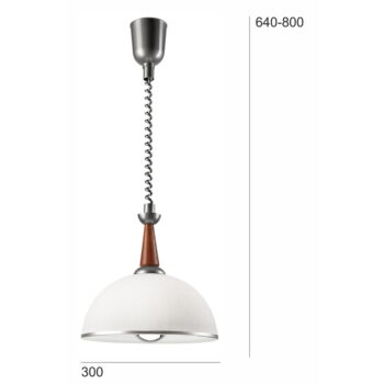Závesné svietidlo v hnedo-striebornej so skleneným tienidlom ø 30 cm Ciara – LAMKUR - Image 8