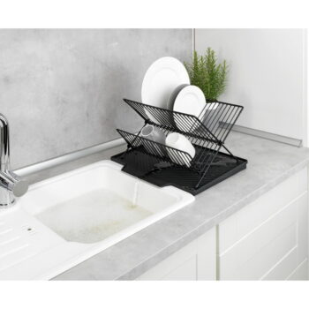 Tmavosivý odkvapkávač Wenko Nelia, 34 x 40 cm – Obrázok 4