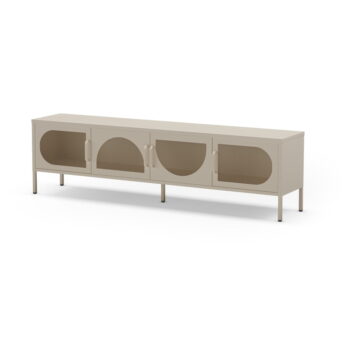 Krémový TV stolík 180x50 cm Tayra – Marckeric - Image 4