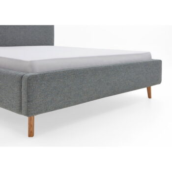 Modro-sivá čalúnená dvojlôžková posteľ s úložným priestorom a roštom 180x200 cm Mattis – Meise Möbel – Obrázok 11