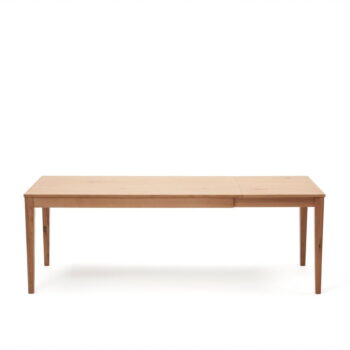 Rozkladací jedálenský stôl s doskou v dubovom dekore v prírodnej farbe 80x160 cm Yain – Kave Home - Image 5