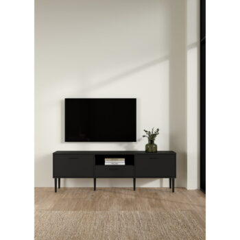 Čierny TV stolík 177x57 cm Media – Tvilum - Image 8