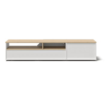 Biely TV stolík v dekore duba 180x38 cm Verone - TemaHome - Image 4