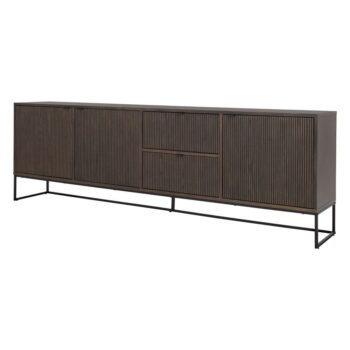 Tmavohnedá nízka komoda v dekore duba 235x76 cm Bali – Tenzo – Obrázok 4