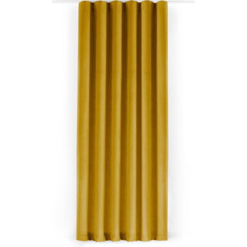 Zamatový dimout záves v horčicovej farbe 530x300 cm Velto – Filumi - Image 3