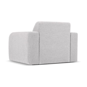 Svetlosivé kreslo z textílie bouclé Molino – Micadoni Home - Image 3