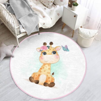 Biely detský koberec ø 80 cm Comfort – Mila Home - Image 4