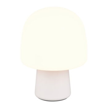 Biela stolová lampa so skleneným tienidlom (výška 27 cm) Steen – Trio - Image 2