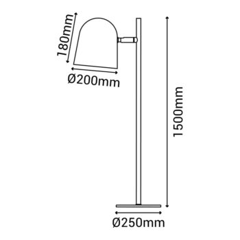 Biela stojacia lampa SULION Paris, výška 150 cm - Image 5