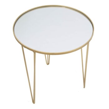 Okrúhly konferenčný stolík v zlatej farbe ø 50 cm Glam – Mauro Ferretti - Image 4