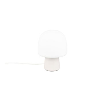 Biela stolová lampa so skleneným tienidlom (výška 27 cm) Steen – Trio - Image 5