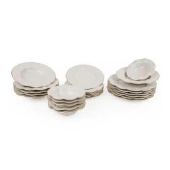 24-dielna súprava porcelánového riadu Kutahya Waves - Image 4