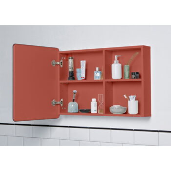 Červená závesná/so zrkadlom kúpeľňová skrinka 80x58 cm Color Bath – Tom Tailor - Image 9