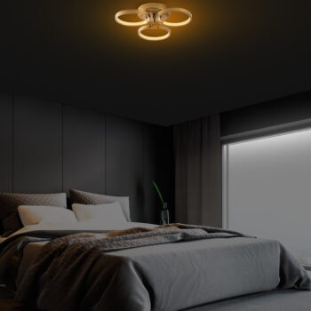 LED stropné svietidlo v zlatej farbe ø 17 cm Halka – Opviq lights – Obrázok 7