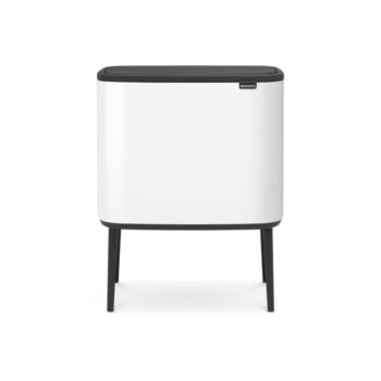 Biely dotykový oceľový odpadkový kôš na triedený odpad 33 l Bo Touch Bin – Brabantia - Image 5