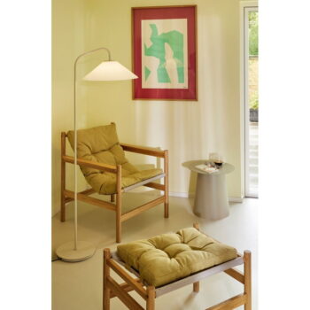 Krémová stojacia lampa so skleneným tienidlom (výška 158 cm) Solid – Hübsch – Obrázok 2